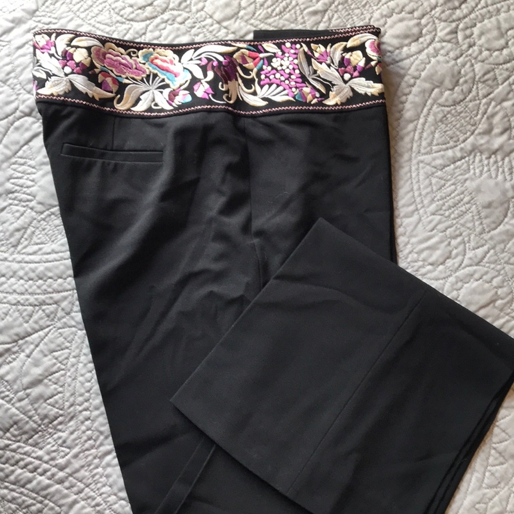 Marciano slacks with embroidered band